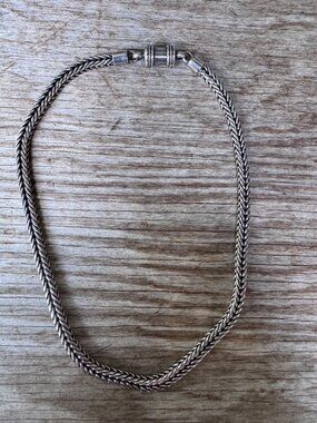 Suarti Bali Sterling Silver Wheat Chain Necklace 925 BA 16.5” 58.86g Unisex